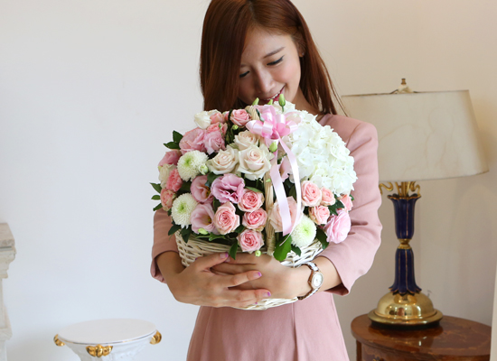 [서울,배송] Lovely sweet II - Pastel pink(*바구니변경) 꽃집 꽃배달