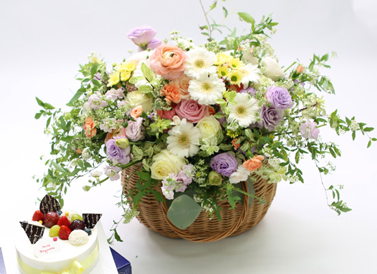 [서울/수도권배송]Flowers & Cake - Happy Birthday to you(계절소재변경)
