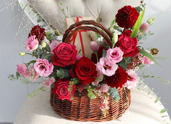 [빼빼로데이] Roseberry flower basket - 로즈베리 꽃바구니