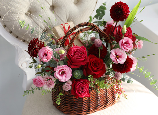 [빼빼로데이] Roseberry flower basket - 로즈베리 꽃바구니