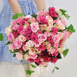 [100]The Roses Bloom - 핑크 하트 꽃배달 꽃집