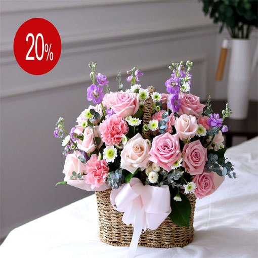 어디서나 인기만점 전국배달 꽃바구니더 특별하고 로맨틱한 오늘을 위해, 풍성한 꽃바구니