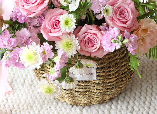 Roseday - Pink roses basket  ɹ