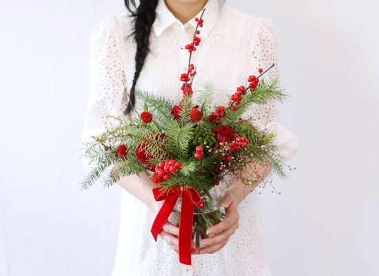 Mini Christmas Vase Bouquet  ɹ