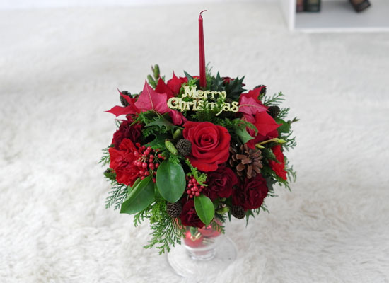 []Romantic Christmas - Red candle  ɹ