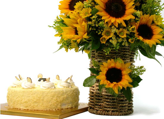 케익과 함께 - 좋은 하루! 꽃집 꽃배달