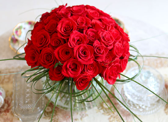 [] Beautiful colors - Red rose vase  ɹ