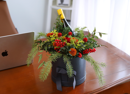 Christmas Wine Bloom Box (κ)  ɹ