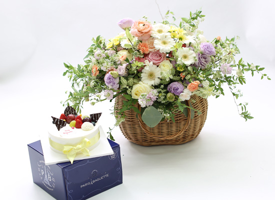 [서울/수도권배송]Flowers & Cake - Happy Birthday to you(계절소재변경) 꽃집 꽃배달