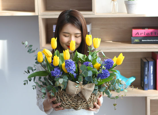 [서울,수도권배송] spring & sweet  튤립이랑 히야신스랑 꽃집 꽃배달