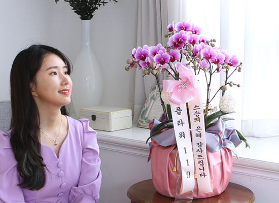 [서울] 정성이 느껴지는 보자기 포장 - 핑크 르네상스 (중) 꽃집 꽃배달