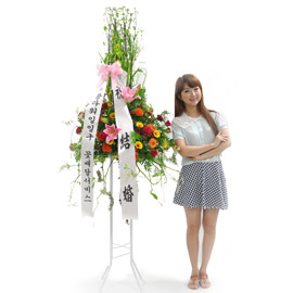 [플라워119 디자인화환] 레드 축하화환 꽃배달 꽃집