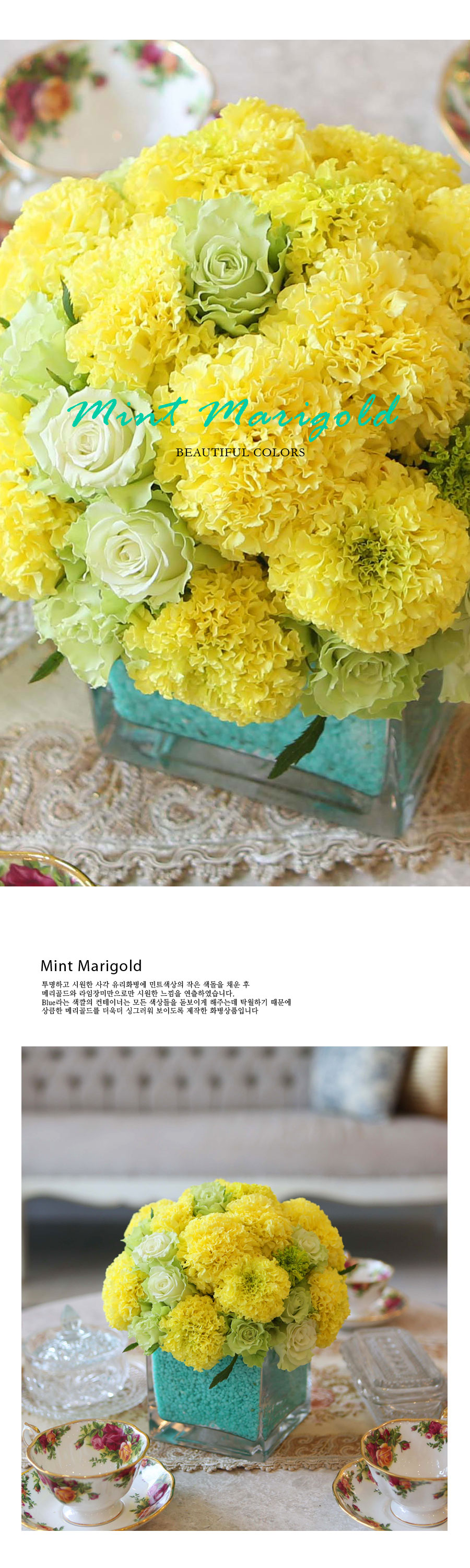 [] Beautiful colors - Mint Marigold  ɹ