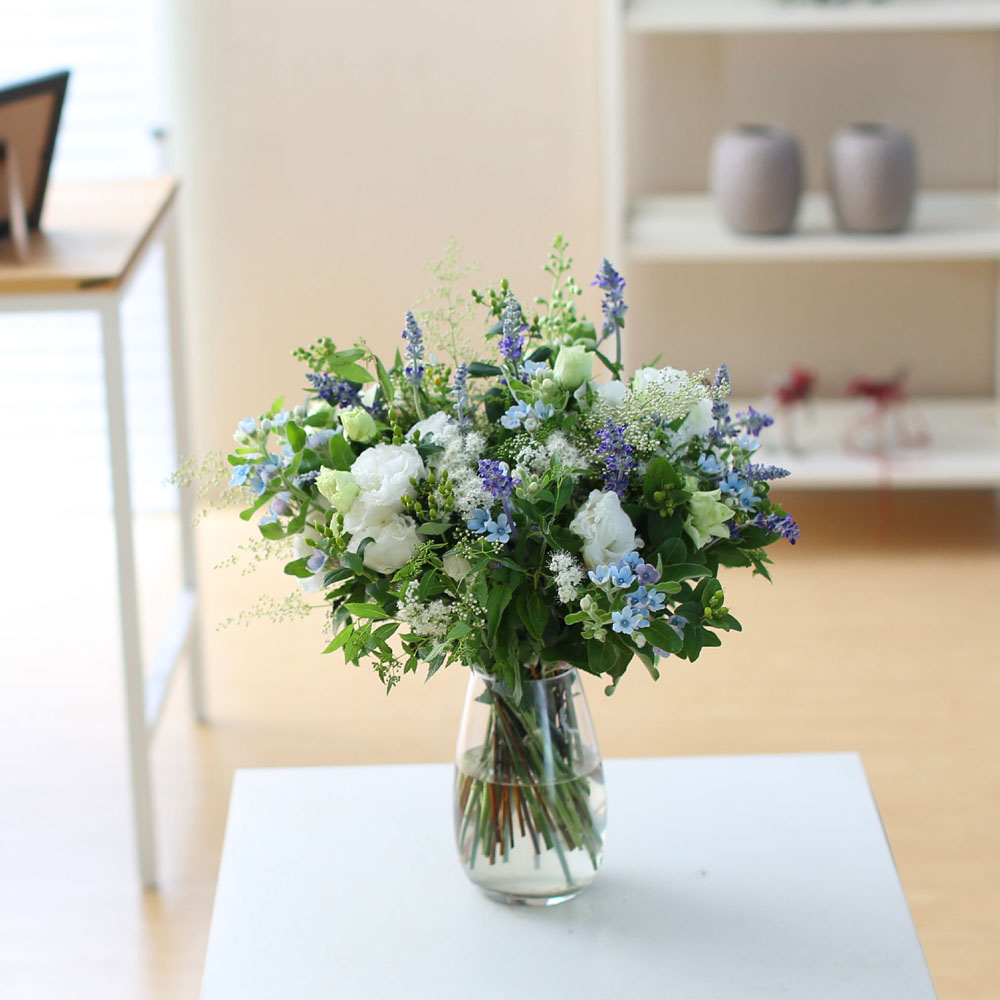 Ways to Freshen Your Home - white and white and blue
