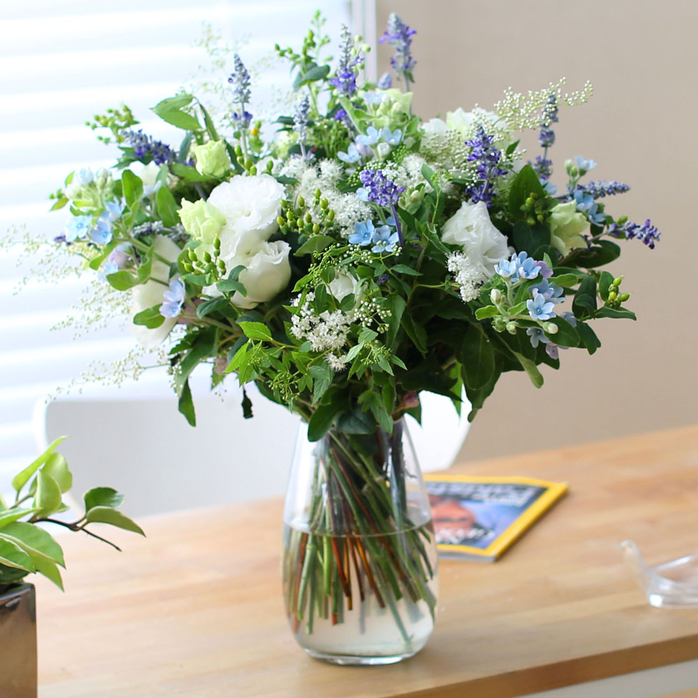 Ways to Freshen Your Home - white and white and blue