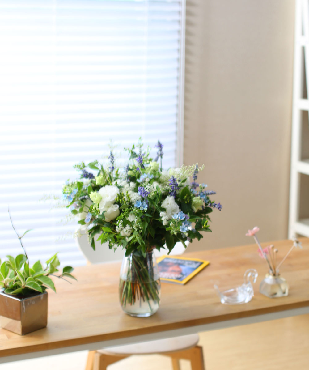 Ways to Freshen Your Home - white and white and blue