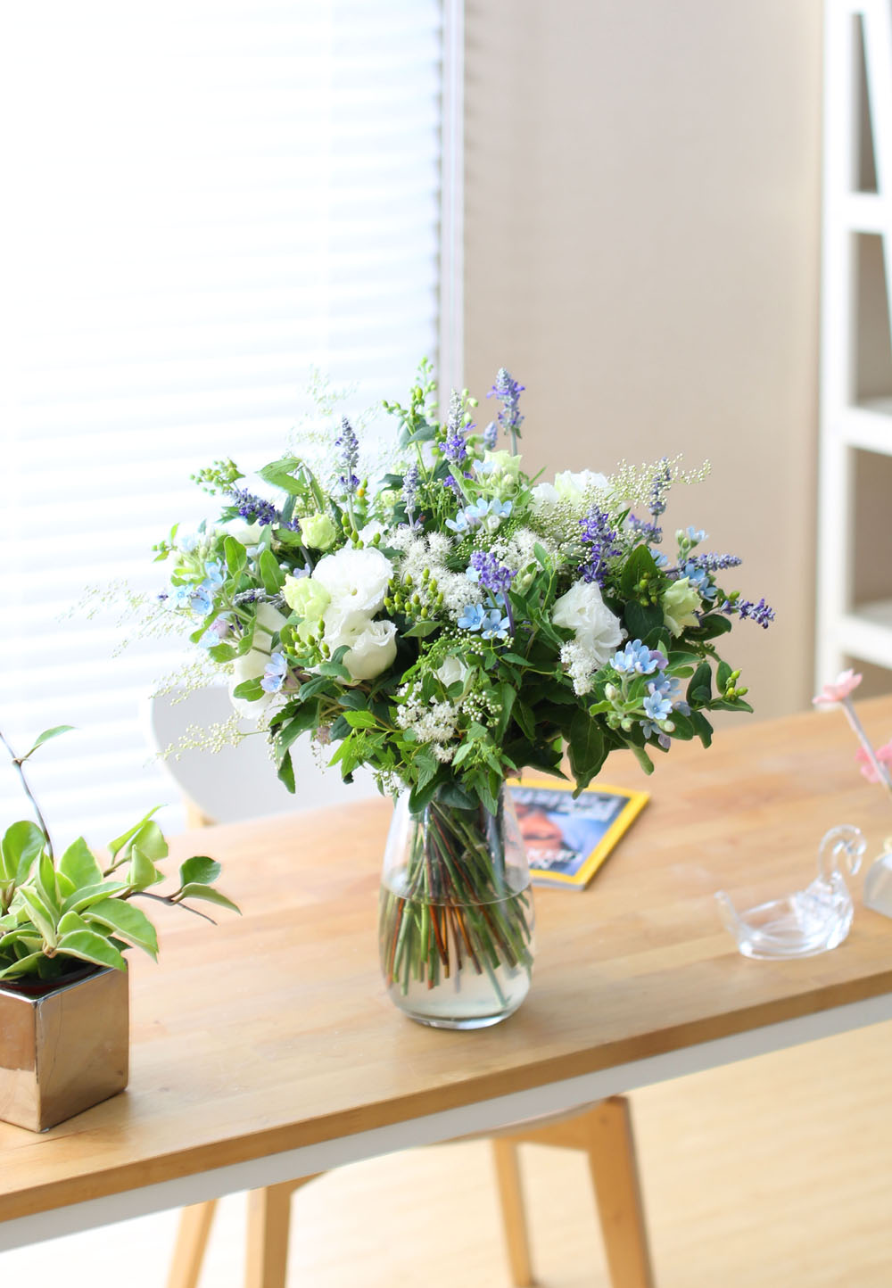 Ways to Freshen Your Home - white and white and blue