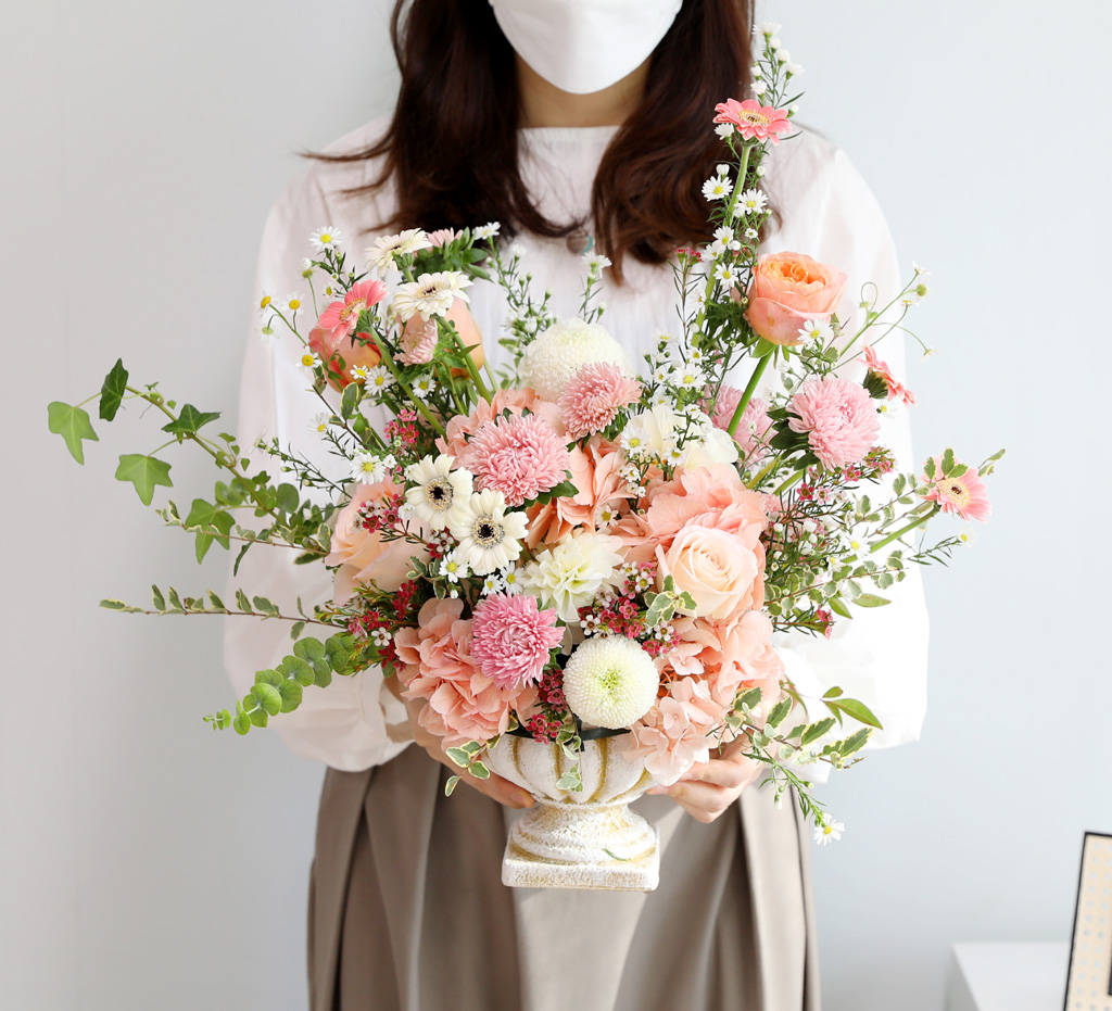 French peach centerpiece _ °ø°£¿¡ È»çÇÔÀ» ´õÇØ¿ä ²ÉÁý ²É¹è´Þ