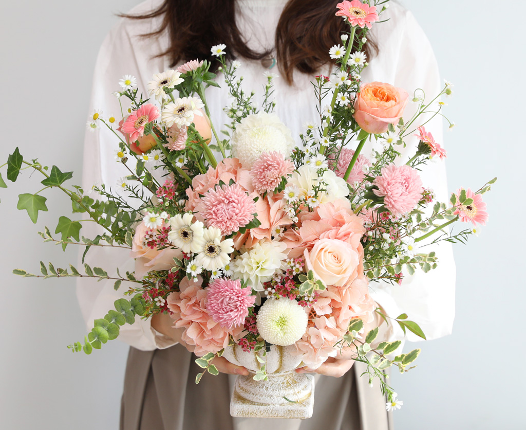 French peach centerpiece _ °ø°£¿¡ È»çÇÔÀ» ´õÇØ¿ä ²ÉÁý ²É¹è´Þ