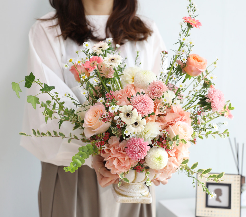 French peach centerpiece _ °ø°£¿¡ È»çÇÔÀ» ´õÇØ¿ä ²ÉÁý ²É¹è´Þ