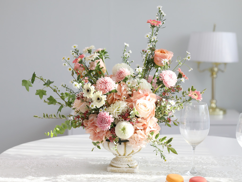 French peach centerpiece _ °ø°£¿¡ È»çÇÔÀ» ´õÇØ¿ä ²ÉÁý ²É¹è´Þ