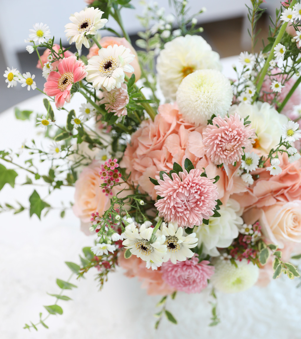 French peach centerpiece _ °ø°£¿¡ È»çÇÔÀ» ´õÇØ¿ä ²ÉÁý ²É¹è´Þ