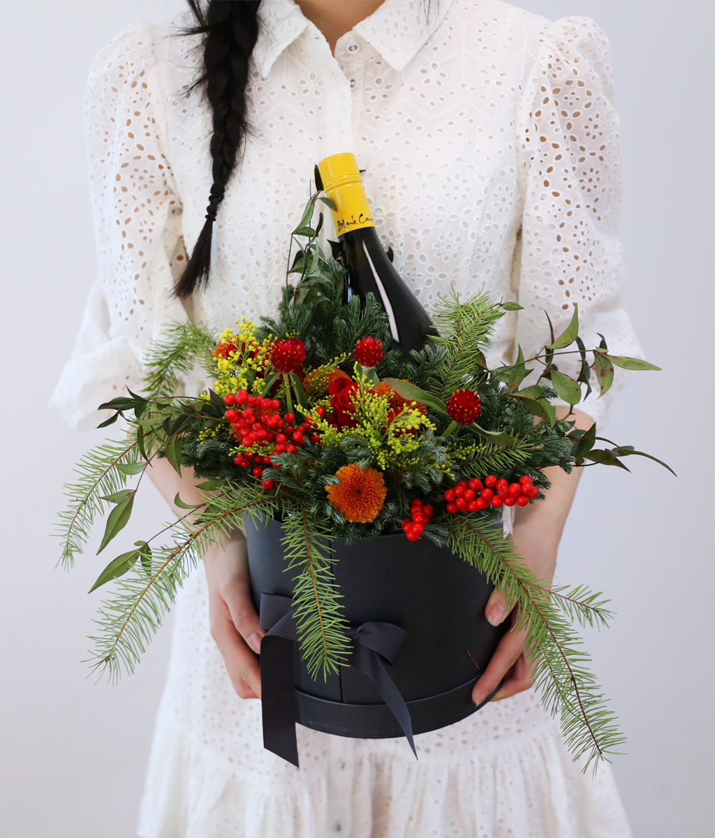 Christmas Wine Bloom Box (κ)  ɹ