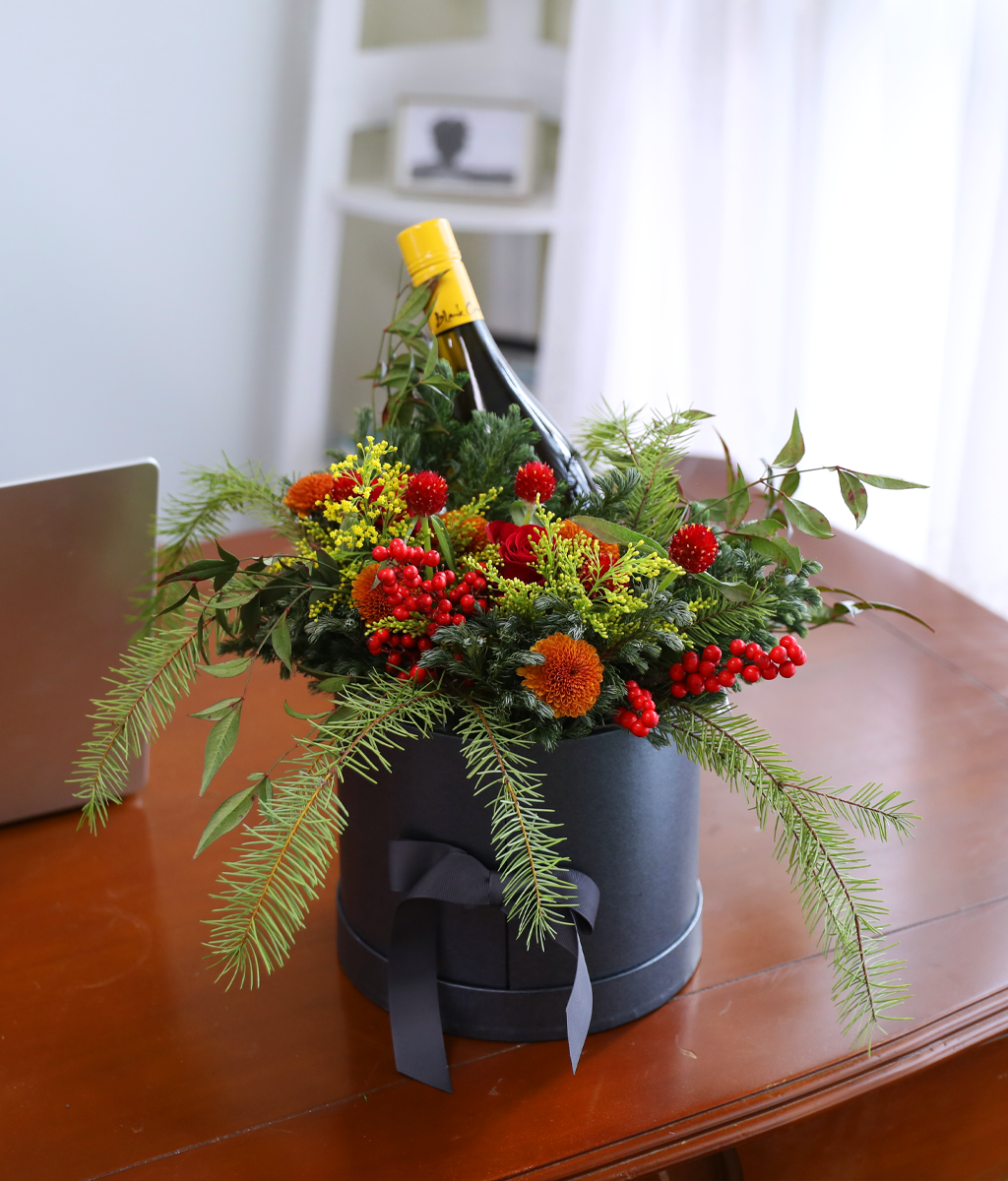 Christmas Wine Bloom Box (κ)  ɹ