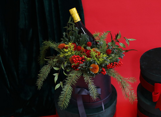 Christmas Wine Bloom Box (κ)  ɹ