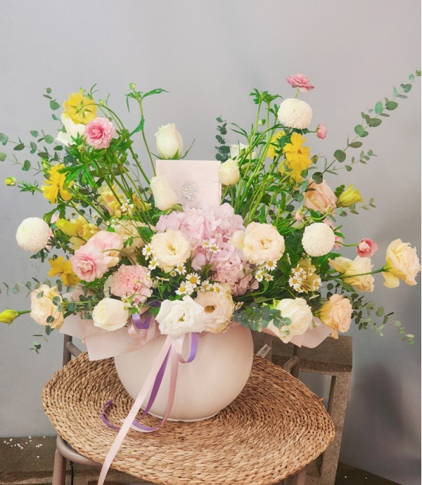 French peach centerpiece _ ������ ȭ������ ���ؿ� �ɹ�� ���� 